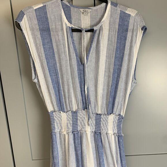 Rails Ashlyn Midi Dress Sz S Blue White Stripe Flowy Feminine Ethereal Cottage‎ - Picture 5 of 10